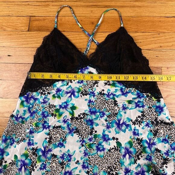 Victorias Secret Silk Multi Colored Floral Slip Dress Size L - Picture 5 of 7